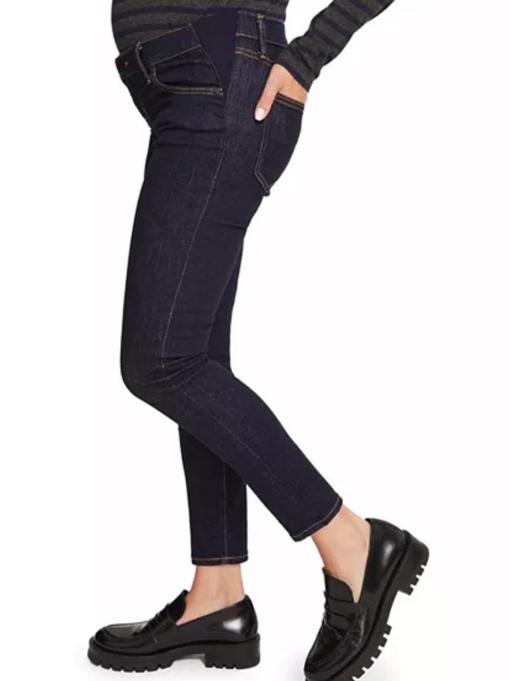 HATCH Collection Under the Bump Slim Maternity Jean in Rinse - Size 32 -NWOT
